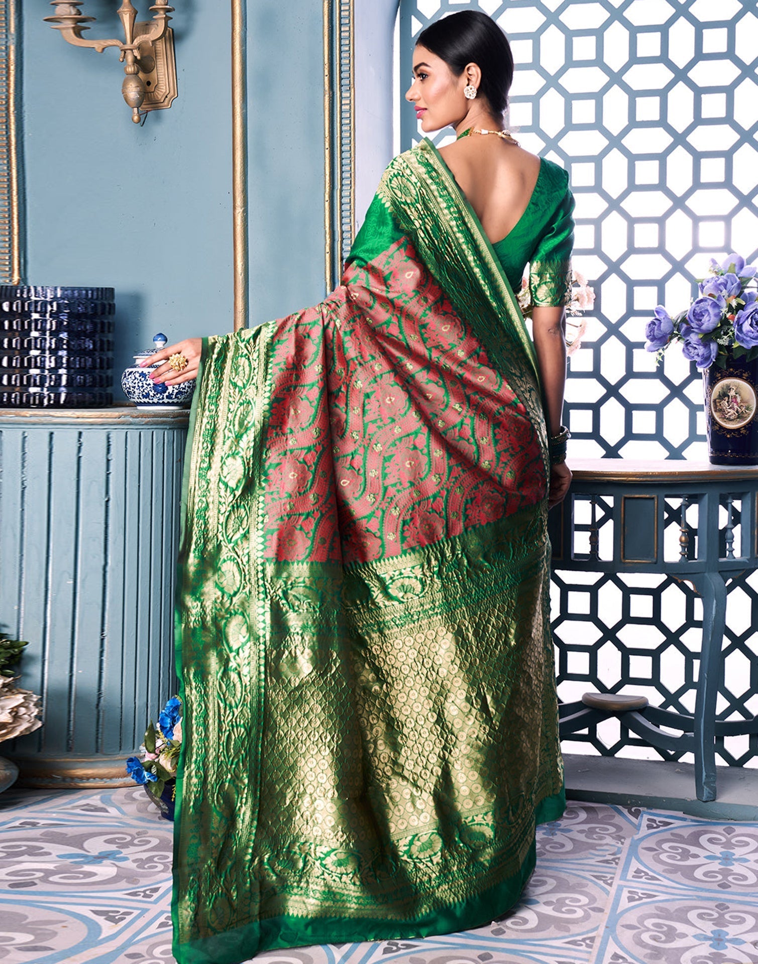 Pink Banarasi Silk Saree | Sudathi