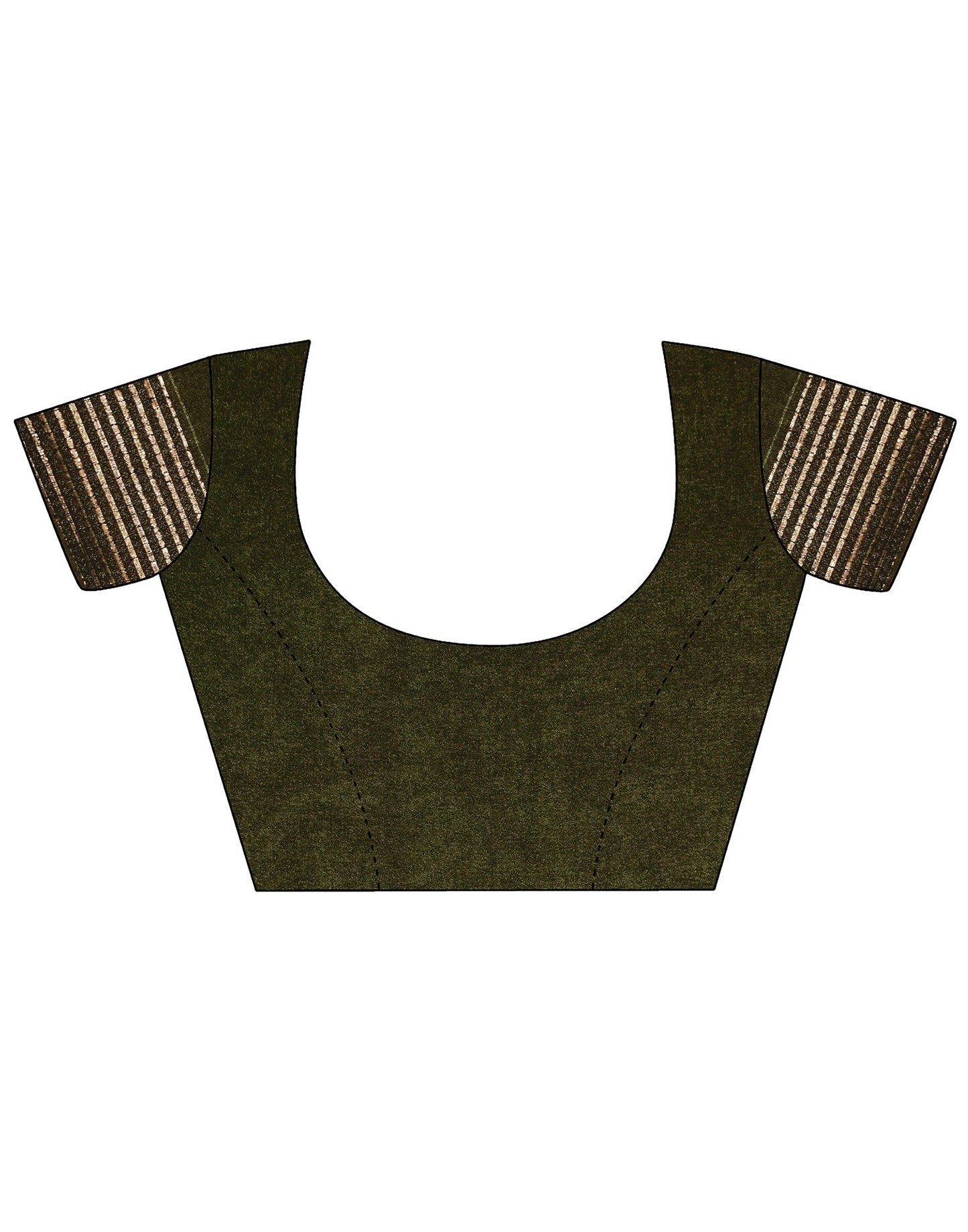 Dark Green & Cream Georgette Printed Saree | Leemboodi