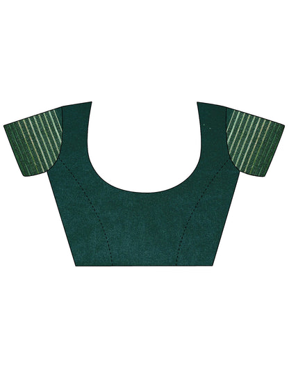 Green & Cream Georgette Printed Saree | Leemboodi