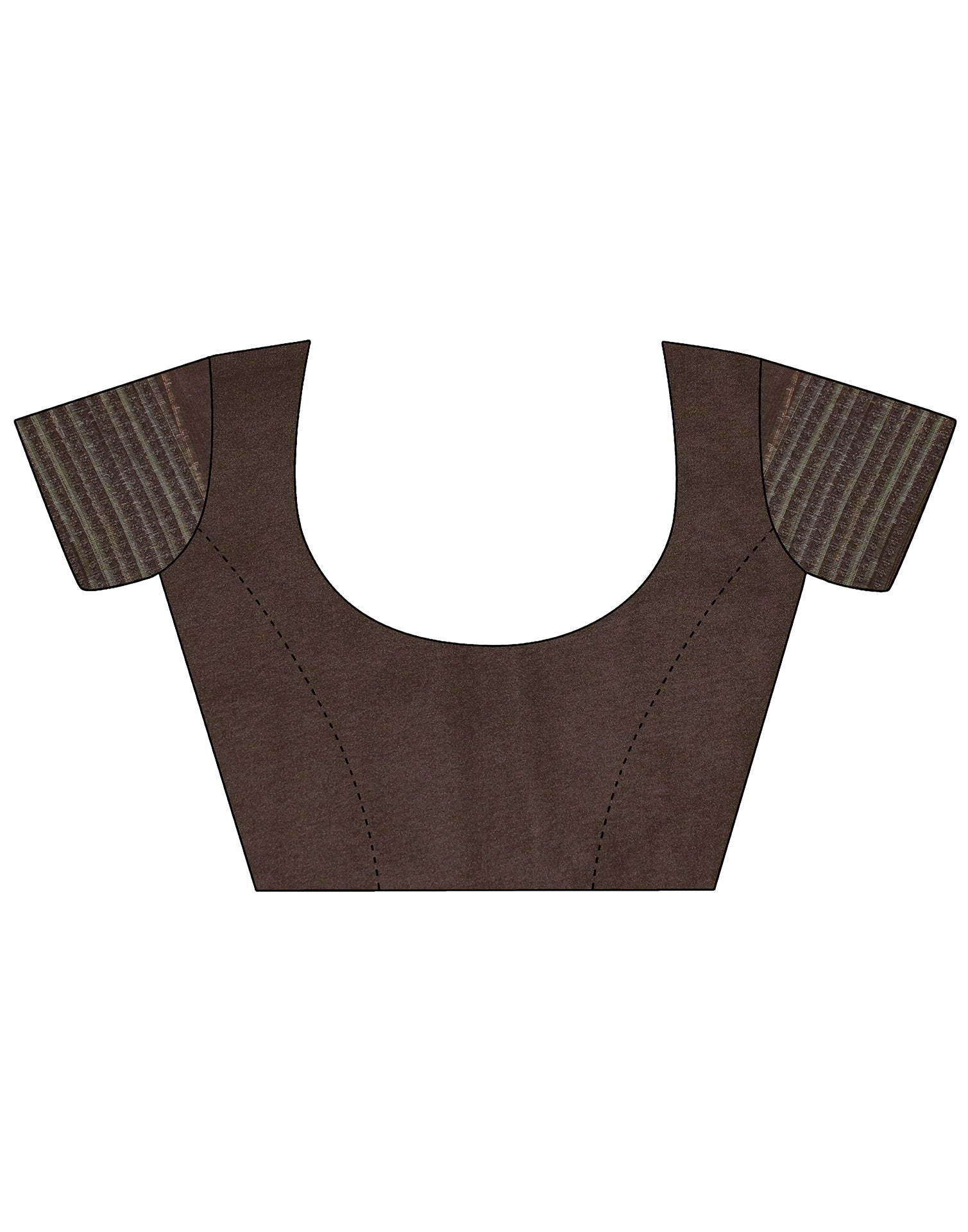 Brown & Cream Georgette Printed Saree | Leemboodi