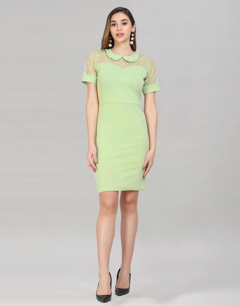 Green Knitted Bodycon Dress | Sudathi