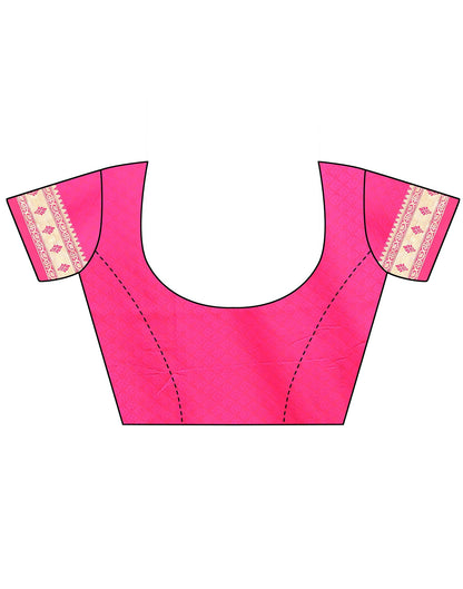 Pink Paithani Silk Saree With Zari Weaving Work | Leemboodi