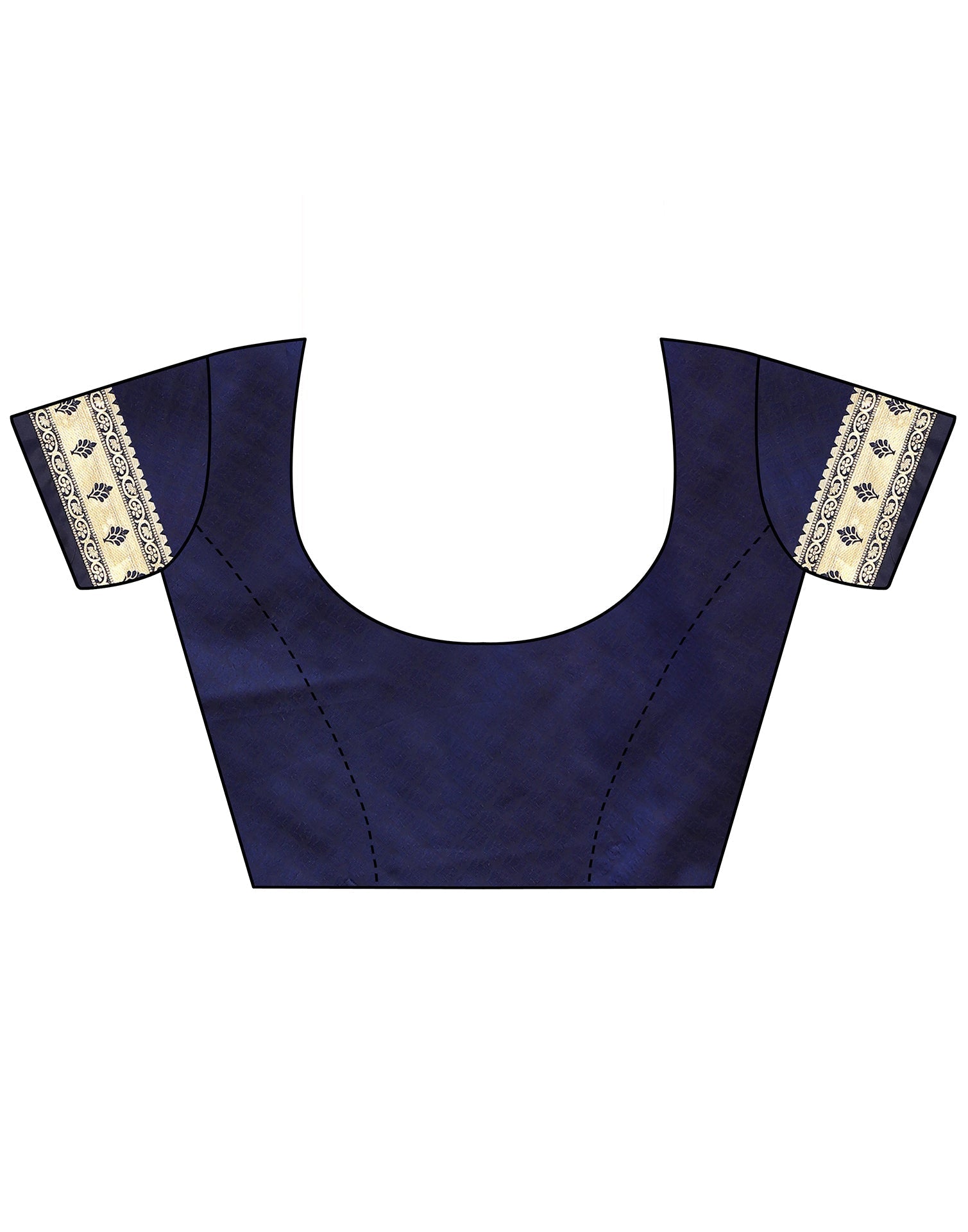 Navy Blue Paithani Silk Saree With Zari Weaving Work | Leemboodi