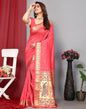 Rose Paithani Silk Saree With Zari Weaving Work | Leemboodi