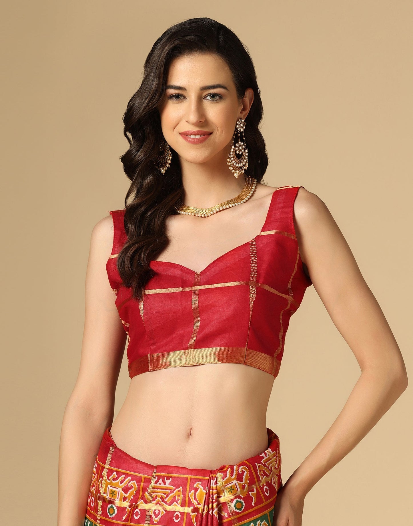 White & Multicoloured Patola Saree | Sudathi