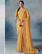 Mustard Yellow Georgette Bandhani Saree | Leemboodi