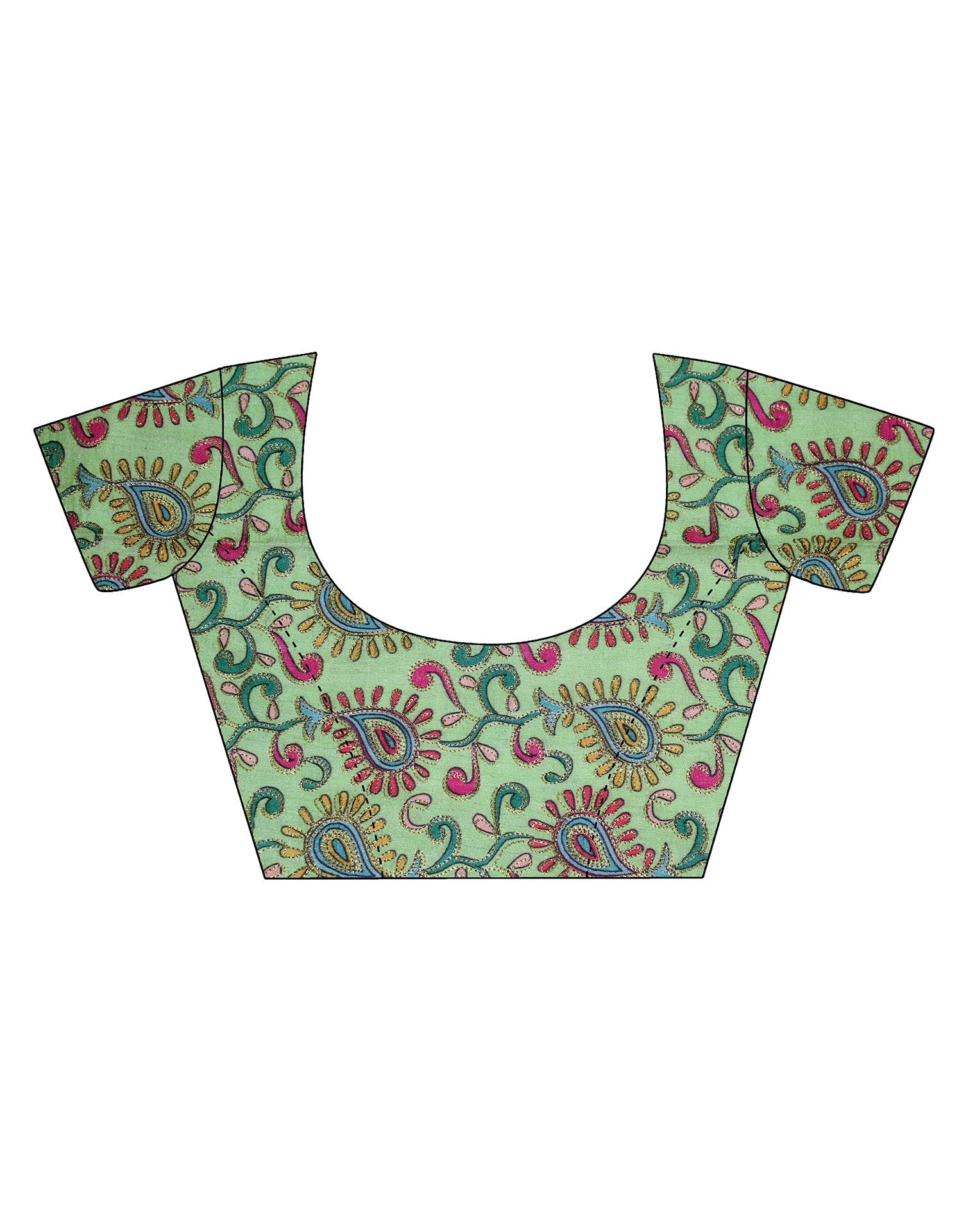 Blue Printed Georgette Saree | Leemboodi