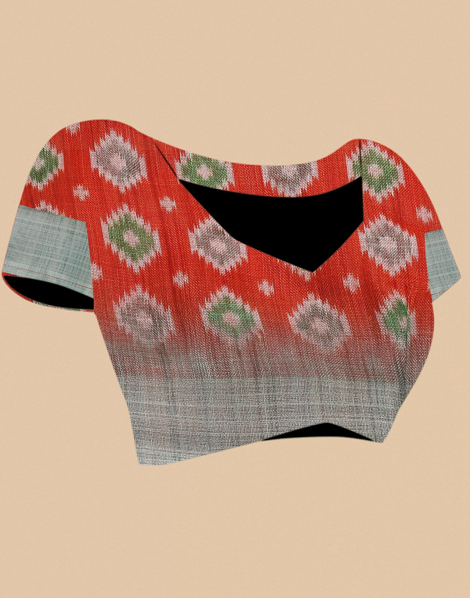 Multicoloured Printed Cotton Saree | Leemboodi