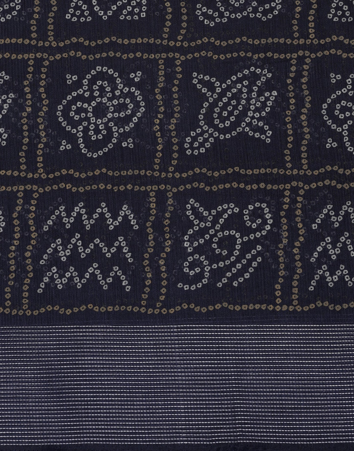 Navy Blue Bandhani Cotton Saree | Sudathi