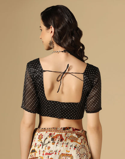 Cream Printed Silk Saree | Leemboodi