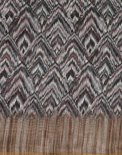 Multicoloured Printed Silk Saree | Leemboodi