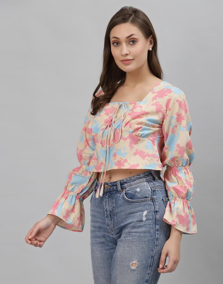 Multicoloured Printed Top | Sudathi