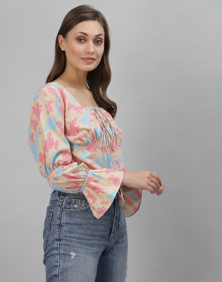 Multicoloured Printed Top | Sudathi