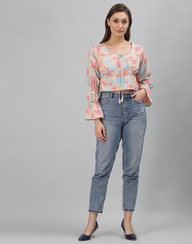 Multicoloured Printed Top | Sudathi