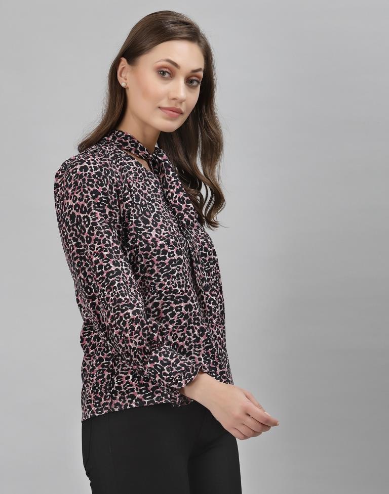 Black Animal Printed Top | Sudathi