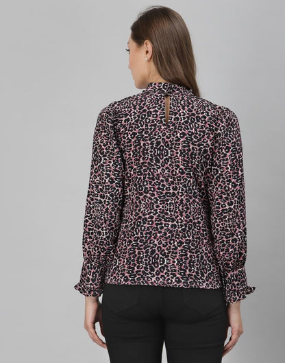 Black Animal Printed Top | Sudathi