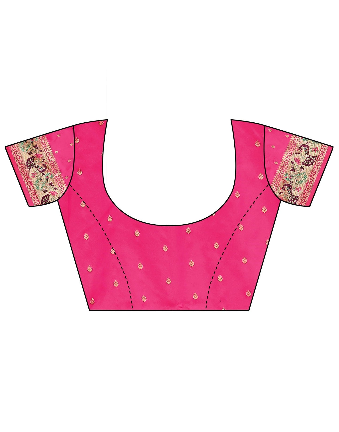 Rani Pink Paithani Silk Saree | Leemboodi