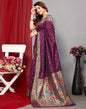 Wine Paithani Silk Saree | Leemboodi