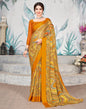 Multicoloured Printed Chiffon Saree | Leemboodi