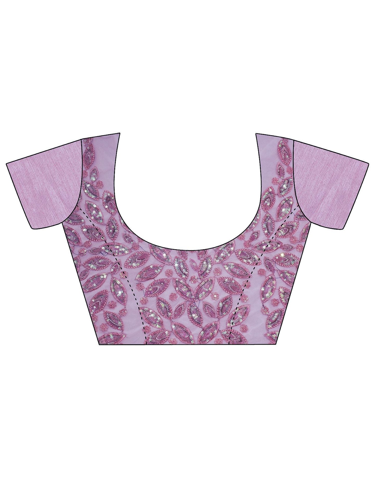 Purple Plain Pre-draped Saree With Belt | Leemboodi