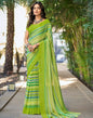 Light Green Printed Chiffon Saree | Sudathi