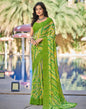 Light Green Printed Chiffon Saree | Sudathi