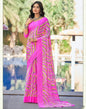 Light Pink Printed Chiffon Saree | Sudathi