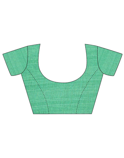 Turquoise Printed Chiffon Saree | Sudathi