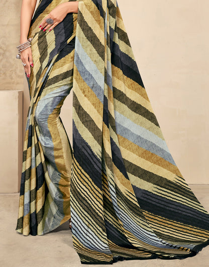 Black Printed Silk Saree | Leemboodi