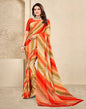 Orange Printed Silk Saree | Leemboodi