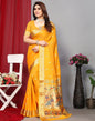 Turmeric Yellow Paithani Silk Saree | Leemboodi
