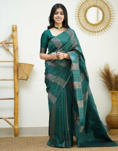 Green Banarasi Silk Saree | Sudathi