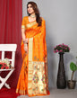 Orange Banarasi Silk Saree | Leemboodi