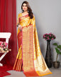 Light Yellow Banarasi Silk Saree | Leemboodi