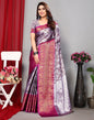 Light Violet Banarasi Silk Saree | Leemboodi