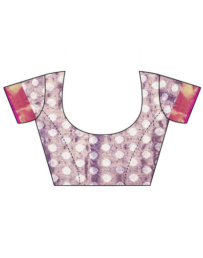 Light Violet Banarasi Silk Saree | Leemboodi