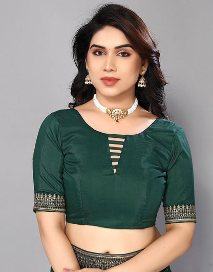 Green Printed Saree | Leemboodi