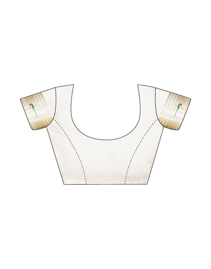 White Paithani Silk Saree | Leemboodi