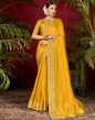 Yellow Plain Silk Saree | Sudathi