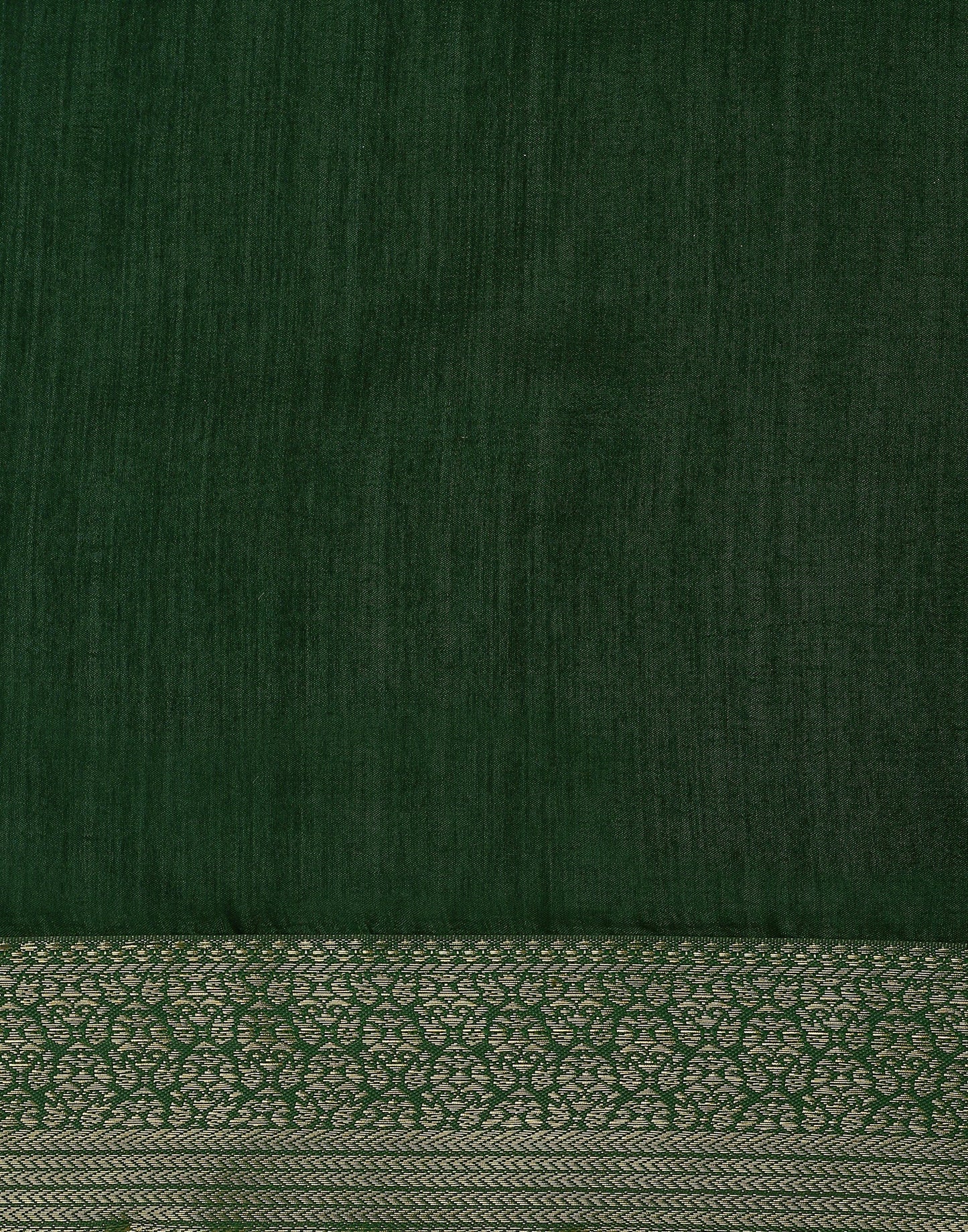 Dark Green Plain Silk Saree | Sudathi