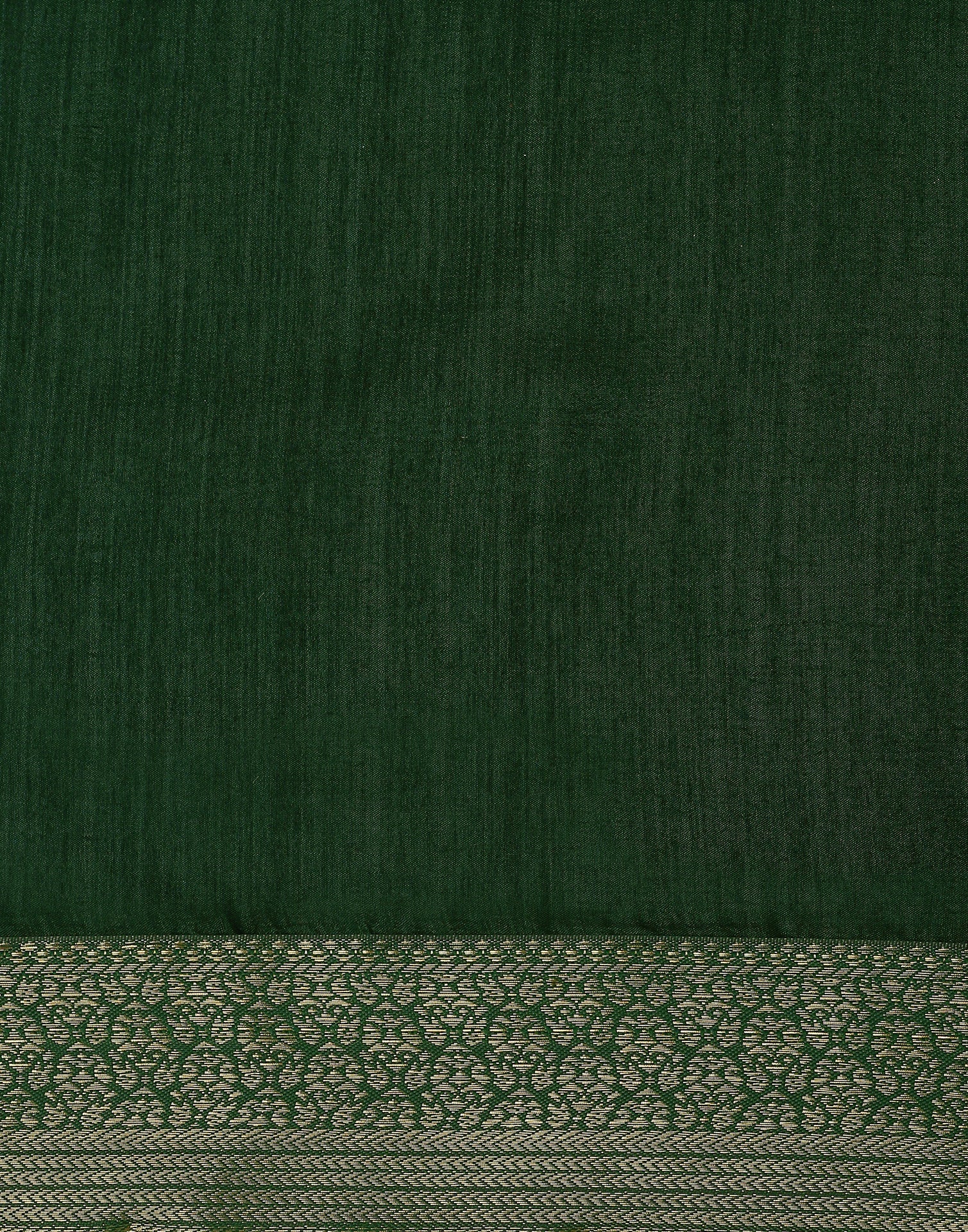 Dark Green Plain Silk Saree | Sudathi