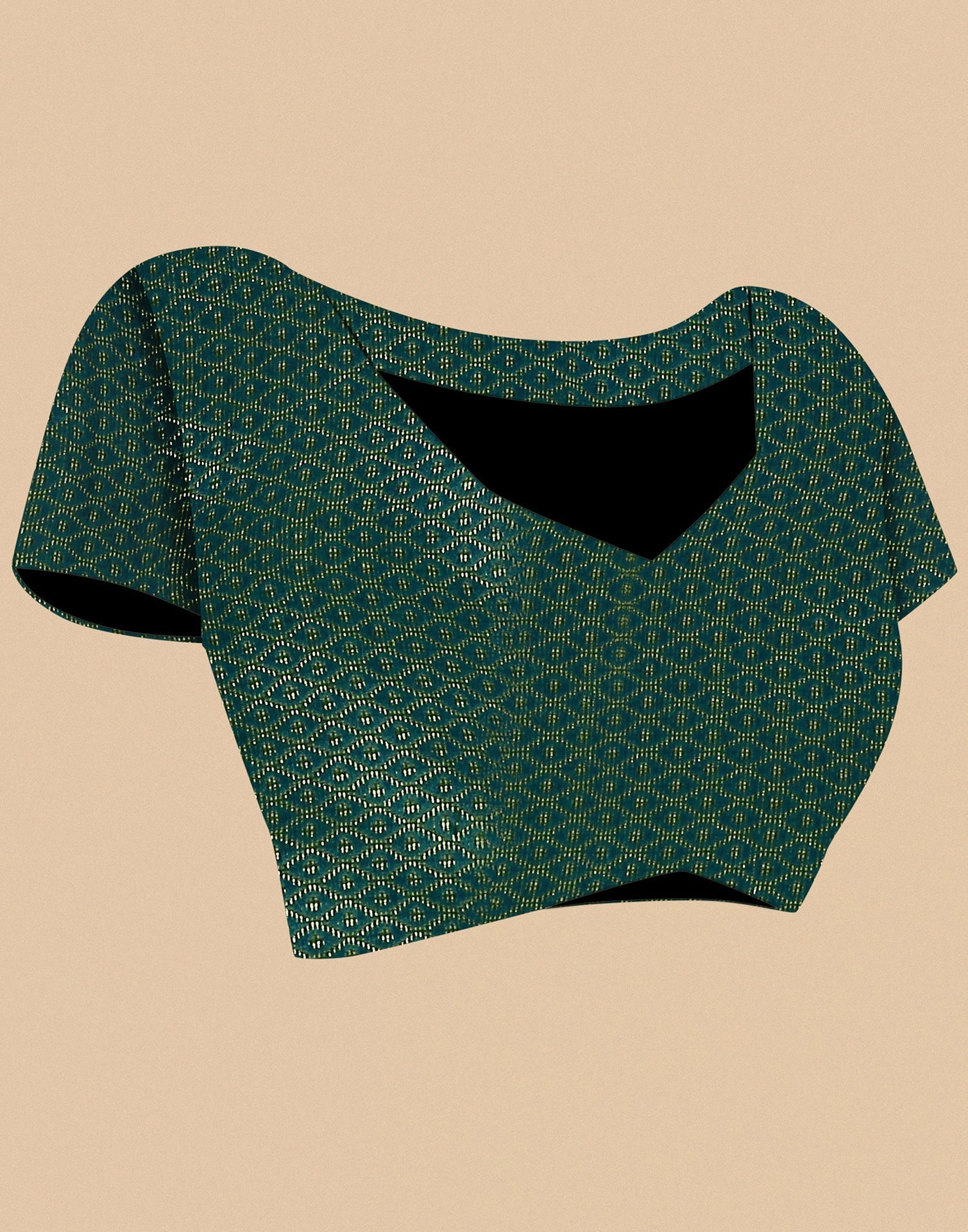 Dark Green Plain Silk Saree | Sudathi