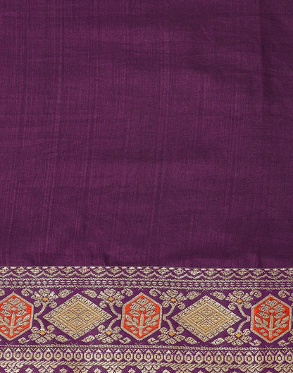 Purple Plain Silk Saree | Sudathi