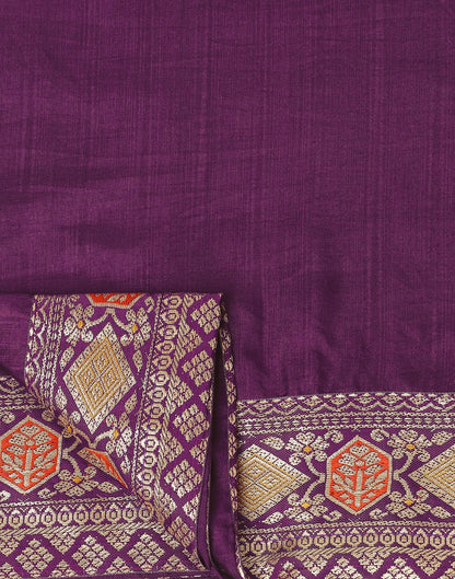 Purple Plain Silk Saree | Sudathi