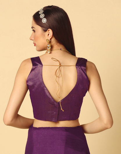 Purple Plain Silk Saree | Sudathi