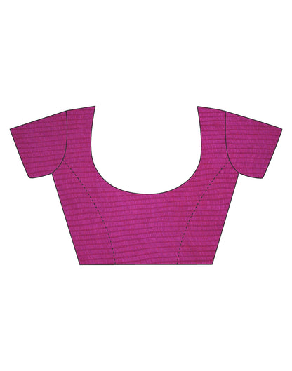 Rani Pink Printed Chiffon Saree | Leemboodi