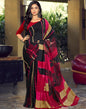 Black Printed Chiffon Saree | Sudathi