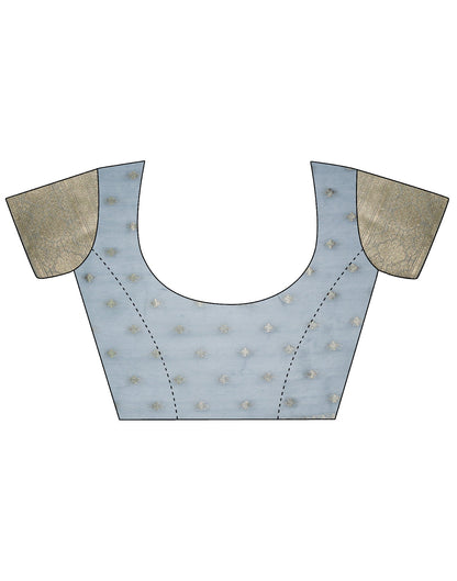 Grey Banarasi Silk Saree | Leemboodi