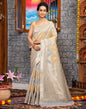 Grey Banarasi Silk Saree | Leemboodi