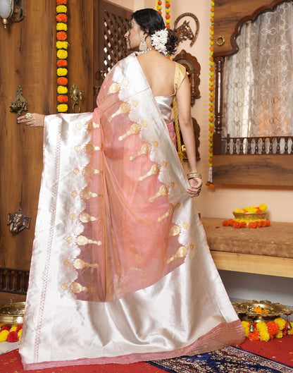 Light Pink Organza Saree | Leemboodi